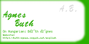 agnes buth business card